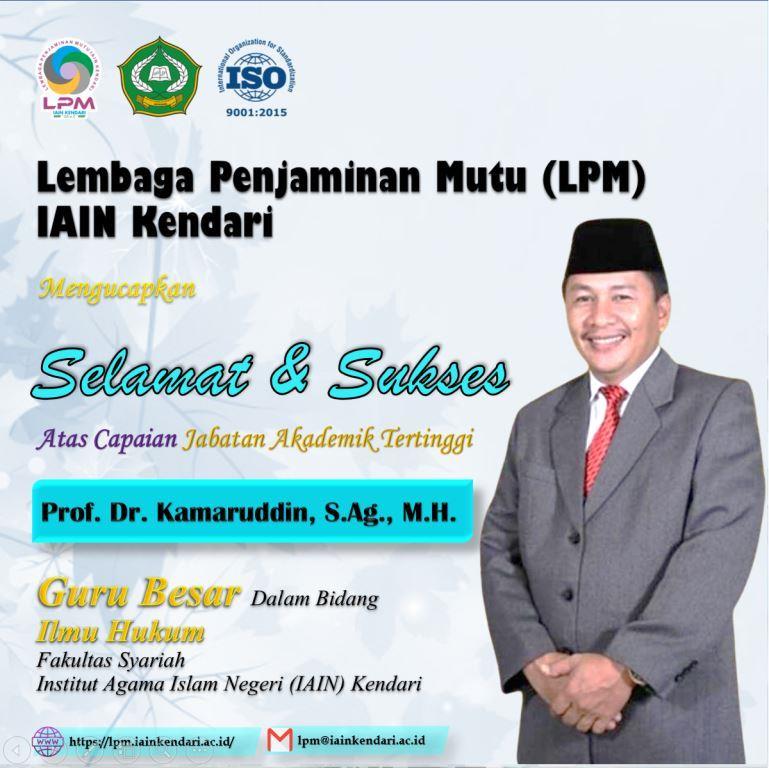 Prof. Dr. Kamaruddin, S.Ag., M.H.