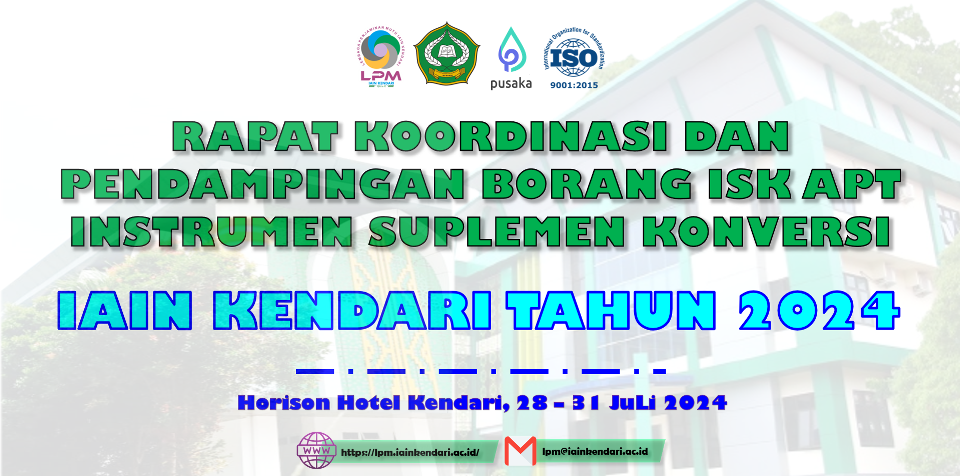 Rapat Koordinasi dan Pendampingan Borang ISK APT Instrumen Suplemen Konversi IAIN Kendari Tahun 2024